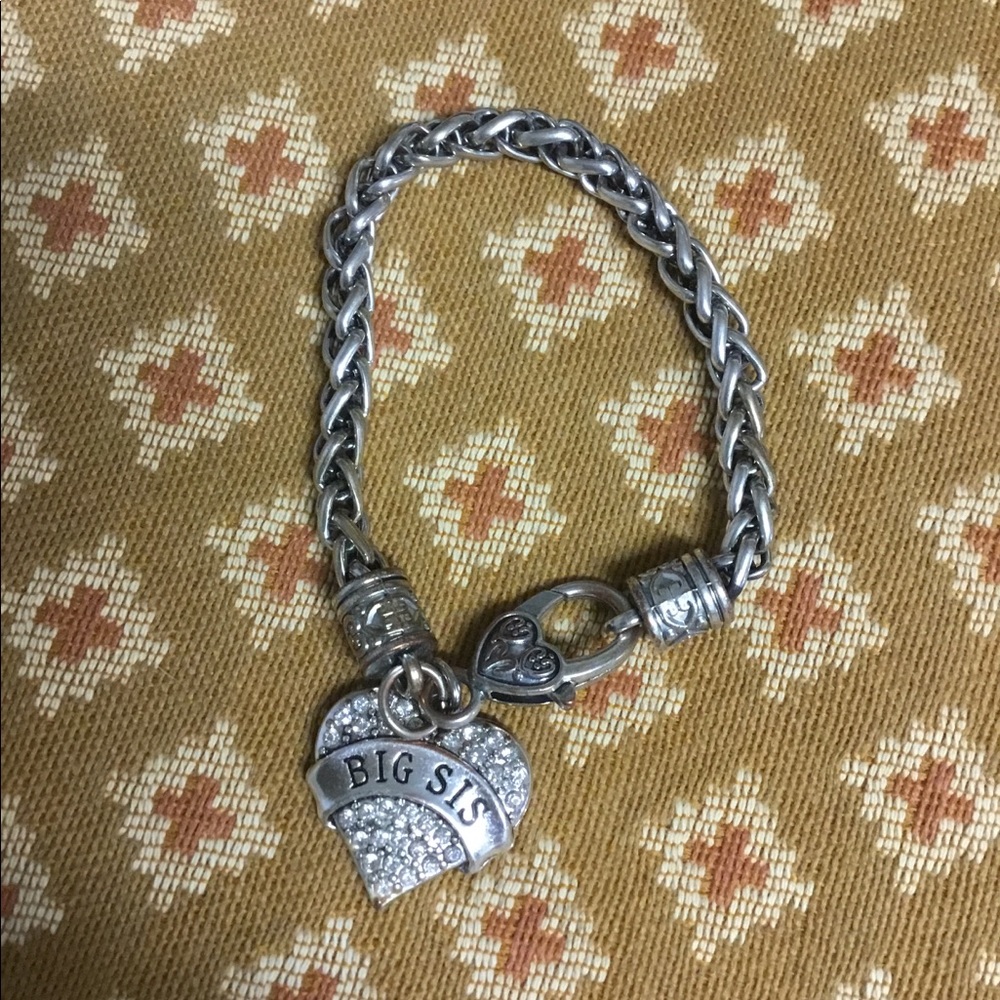 “Big Sis” Bling Heart Bracelet